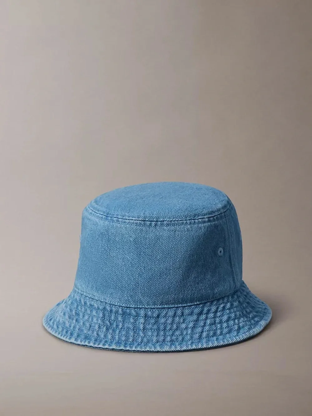 Calvin Klein Washed Denim Embroidered Logo Bucket Hat